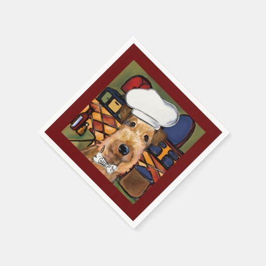 Airedale Terrier Serviette (Ecke)