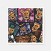 AIREDALE TERRIER SERVIETTE (Vorderseite)