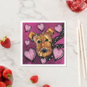 AIREDALE TERRIER SERVIETTE (Beispiel)