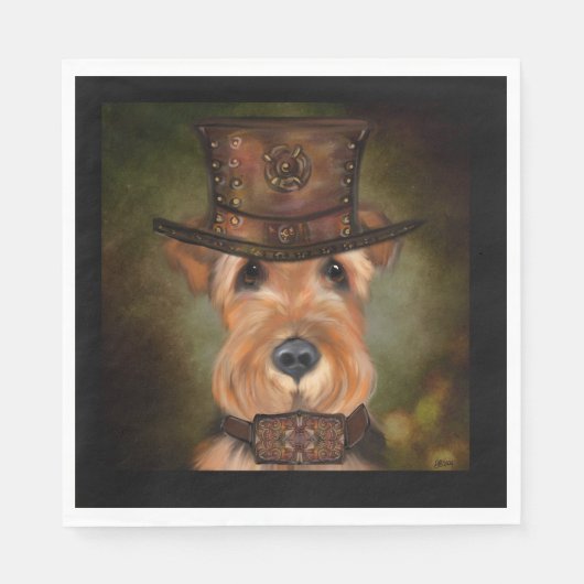 Airedale Terrier Serviette (Vorderseite)