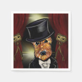 AIREDALE TERRIER SERVIETTE (Vorderseite)