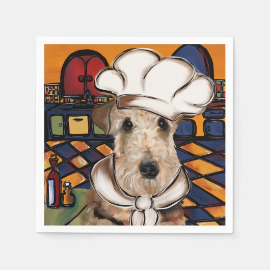 Airedale Terrier Serviette (Vorderseite)