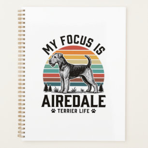 Airedale Terrier-Shirt Vintage-Hundefan Grafik_1 Planer
