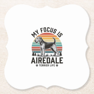 Airedale Terrier Shirt Vintage Hundeliebhaber Graf Untersetzer