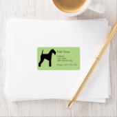 Airedale Terrier Silhouette Adressaufkleber (Insitu)