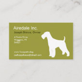 Airedale Terrier Silhouette Custom Dog Rasse Visitenkarte (Vorderseite)