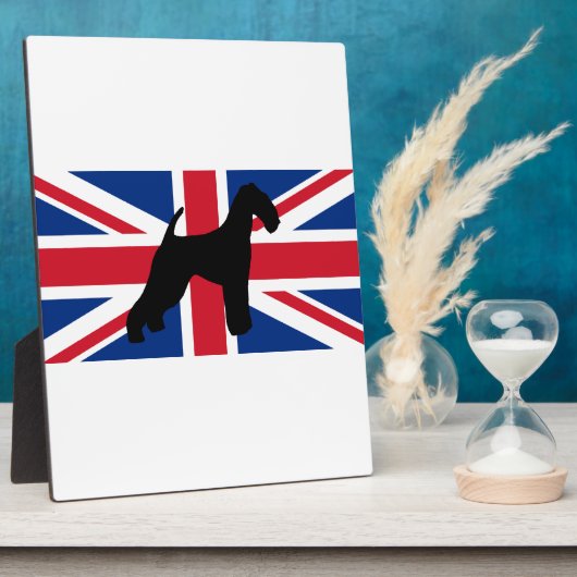 airedale Terrier Silhouette Fotoplatte (Seite)