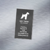 Airedale Terrier Silhouette Magnetische Visitenkarte (Beispiel)