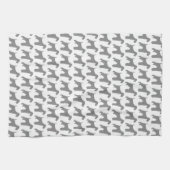 Airedale-Terrier-Silhouette-Muster Geschirrtuch (Horizontal)