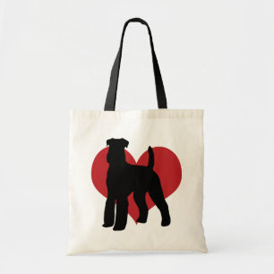 Airedale Terrier Silhouette Tragetasche