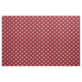 Airedale Terrier Silhouetten Muster rot und weiß Stoff (Yard (91,4 cm))