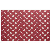Airedale Terrier Silhouetten Muster rot und weiß Stoff (Fat Quarter (45,7 x 55,9 cm))