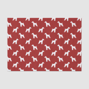 Airedale Terrier Silhouetten Muster Seidenpapier