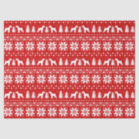 Airedale Terrier Silhouetten Weihnachtsmuster
