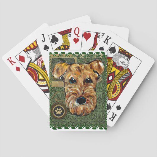 AIREDALE TERRIER SPIELKARTEN (Rückseite)