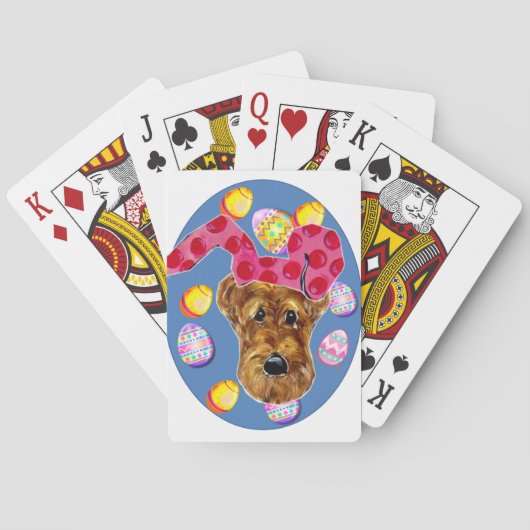 AIREDALE TERRIER SPIELKARTEN (Rückseite)