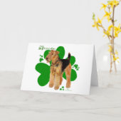 Airedale Terrier St Paddy Karte (Gelbe Blume)