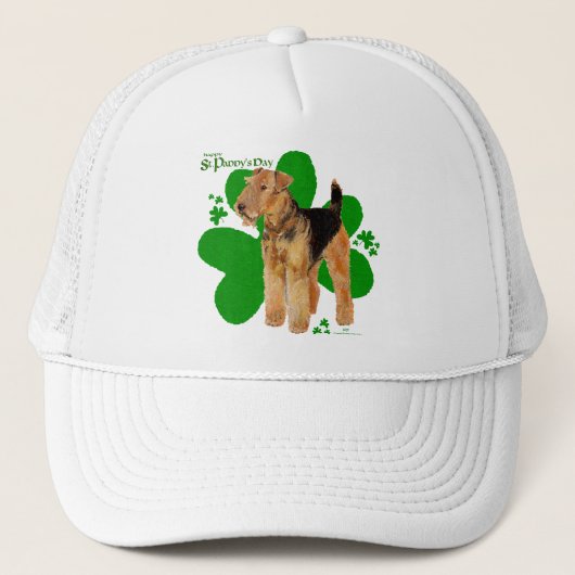 Airedale Terrier St Paddy Truckerkappe (Vorderseite)