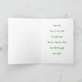 Airedale Terrier St Patrick's Day Leprechaun Card Karte (Innenseite)