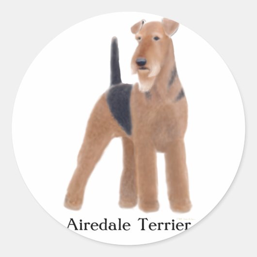 Airedale Terrier Sticker (Vorderseite)