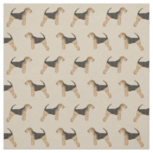 Airedale Terrier Stoff (Muster)