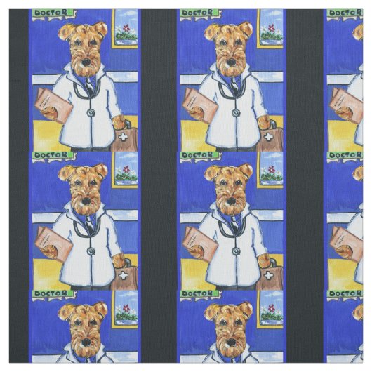Airedale Terrier Stoff (Muster)