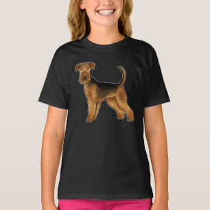 Airedale Terrier Süßer Bingley Terrier Hund Zeichn T-Shirt