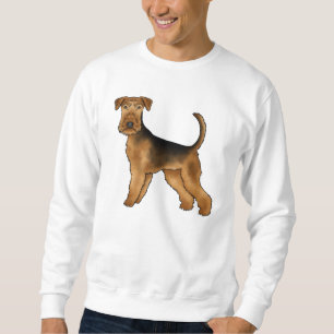Airedale Terrier Süßer Wasserseite-Terrier-Hundede Sweatshirt