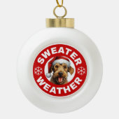 Airedale Terrier Sweater Weather Keramik Kugel-Ornament (Vorderseite)