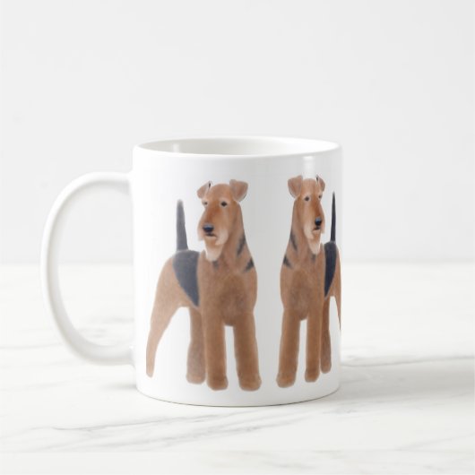 Airedale-Terrier-Tasse Kaffeetasse (Links)