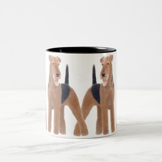 Airedale-Terrier-Tasse Zweifarbige Tasse (Mittel)