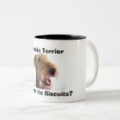 Airedale-Terrier-Tasse Zweifarbige Tasse (VorderseiteRechts)