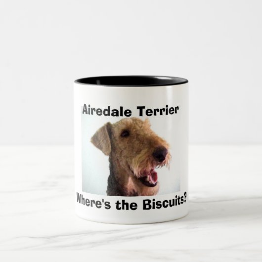 Airedale-Terrier-Tasse Zweifarbige Tasse (Mittel)