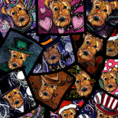 AIREDALE TERRIER TRAGETASCHEN MIT LANGEN TRÄGERN