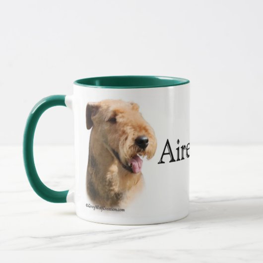 Airedale Terrier Trivia Tasse (Links)