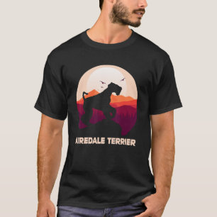 Airedale Terrier und Moon Halloween T-Shirt