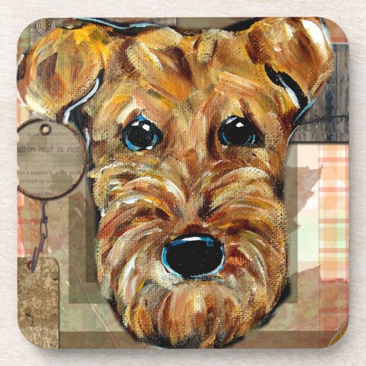 AIREDALE TERRIER UNTERSETZER (Vorderseite)