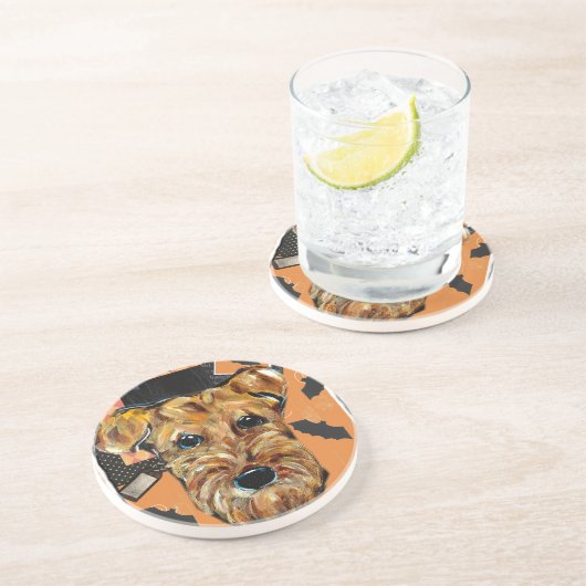 AIREDALE TERRIER UNTERSETZER (Seite)