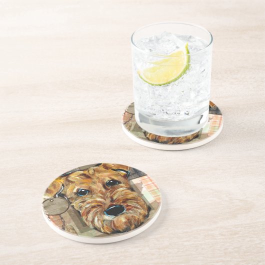 AIREDALE TERRIER UNTERSETZER (Seite)