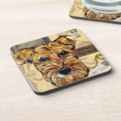 AIREDALE TERRIER UNTERSETZER (Linke Seite)