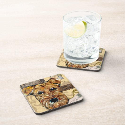 AIREDALE TERRIER UNTERSETZER (Rechte Seite)