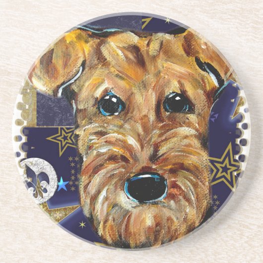 AIREDALE TERRIER UNTERSETZER (Vorne)