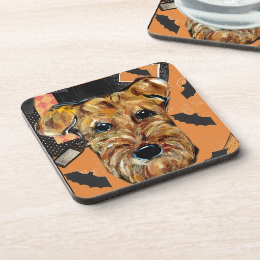 AIREDALE TERRIER UNTERSETZER (Linke Seite)