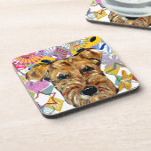 AIREDALE TERRIER UNTERSETZER (Linke Seite)