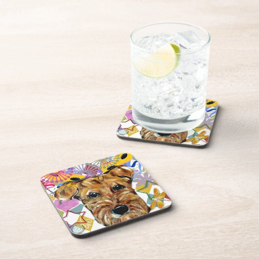 AIREDALE TERRIER UNTERSETZER (Rechte Seite)