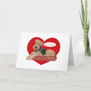 Airedale Terrier Valentine Feiertagskarte