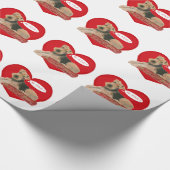Airedale Terrier Valentine Geschenkpapier (Ecke)