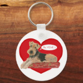 Airedale Terrier Valentine Schlüsselanhänger (Vorderseite)