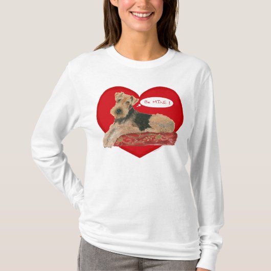 Airedale Terrier Valentine T-Shirt (Vorderseite)