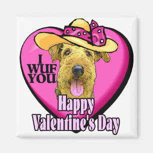 Airedale Terrier Valentines Magnet